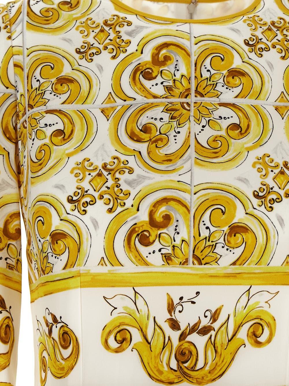 Oluxury Dolce & Gabbana Maiolica Dress Offerta speciale