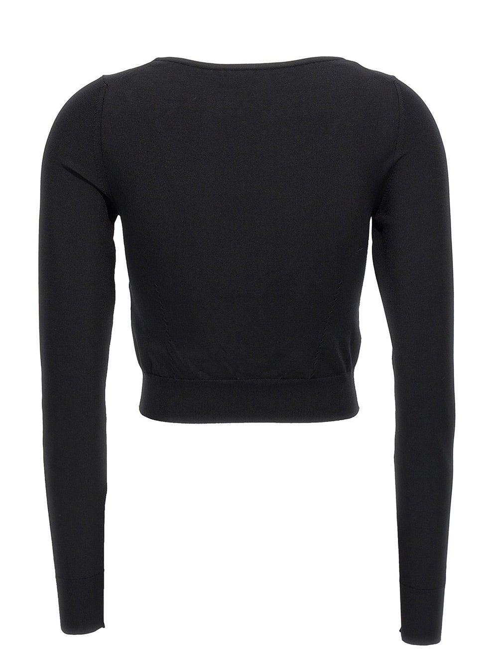 Oluxury Dolce & Gabbana Knitwear Logo cropped Smaltimento dello stoccaggio