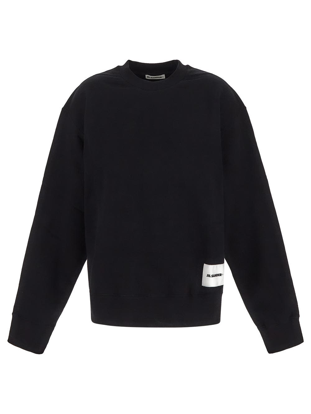 Oluxury Jil Sander Logo patch sweatshirt Super Saving Price