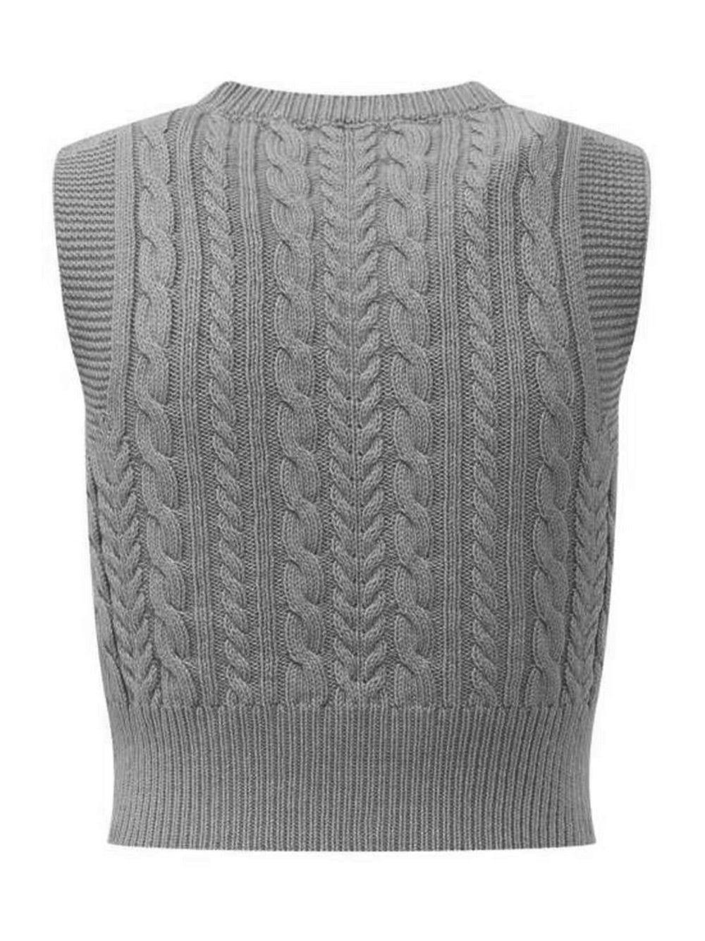Oluxury Des Phemmes Cropped Knit Vest Economico