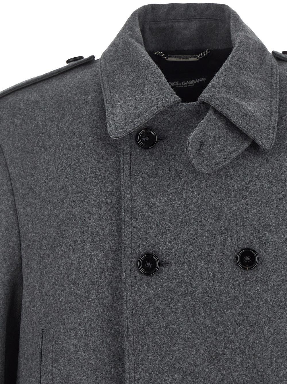 Oluxury Dolce & Gabbana Coat Double-breasted Ritorno libero