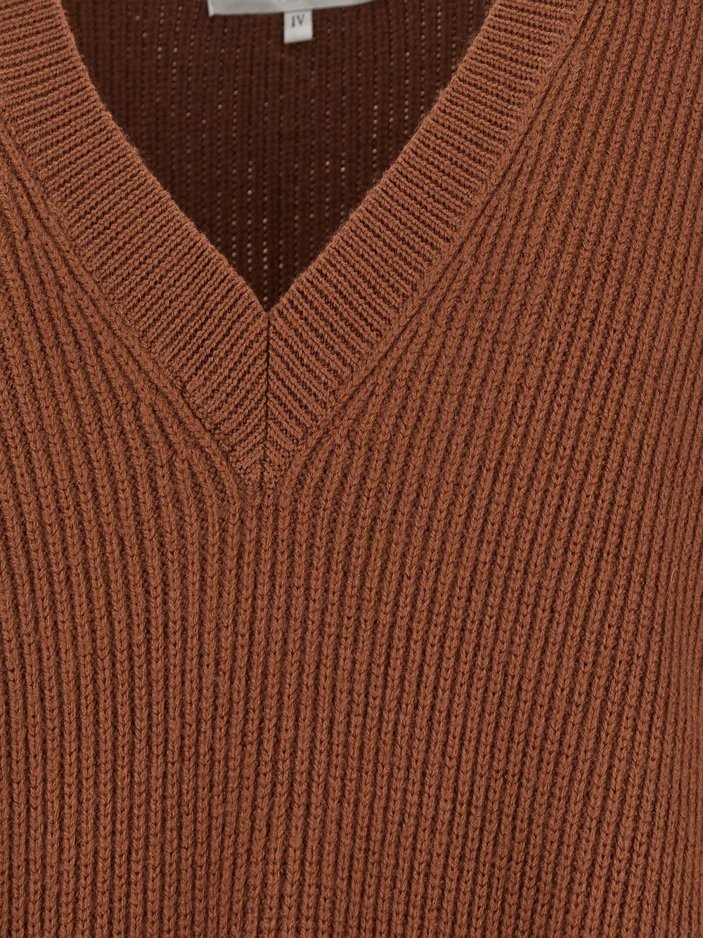 Oluxury Seven Gauge Knitwear neck-v Duty-free