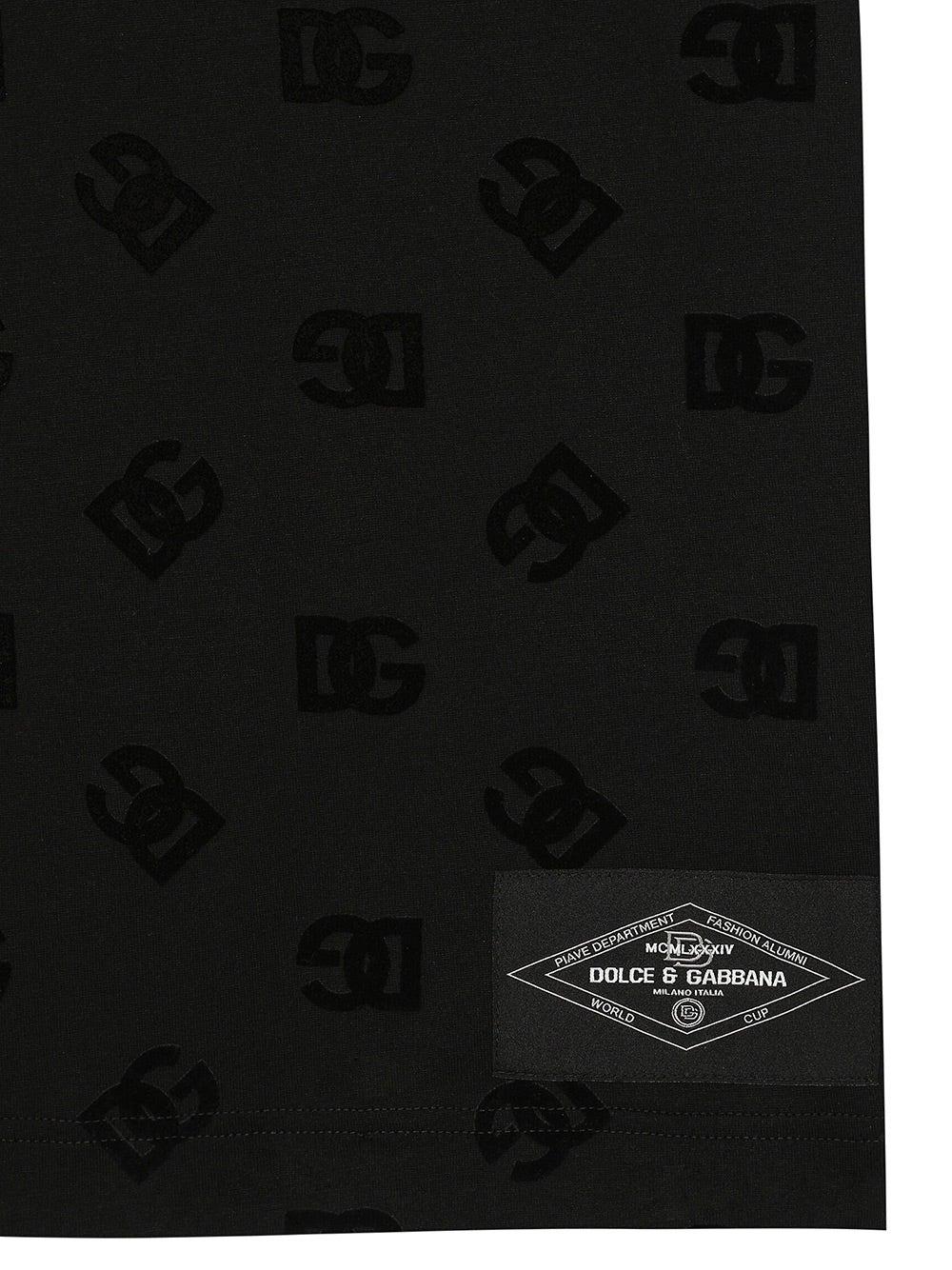 Oluxury Dolce & Gabbana T-shirt all-over flocked Negozio