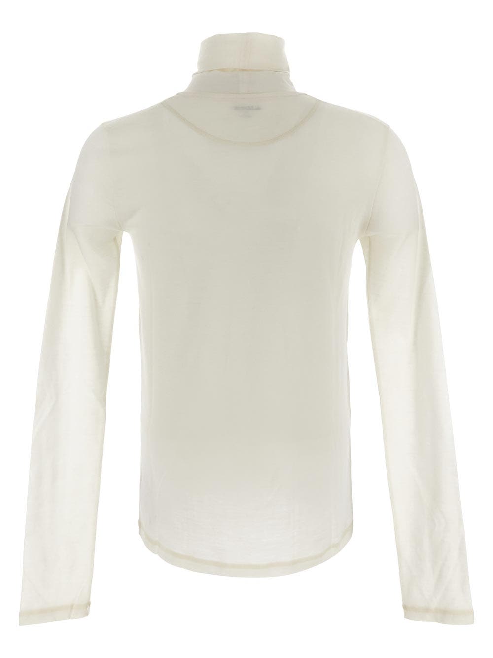 Oluxury Jil Sander Logo Print Turtleneck Sweater Vendite stagionali