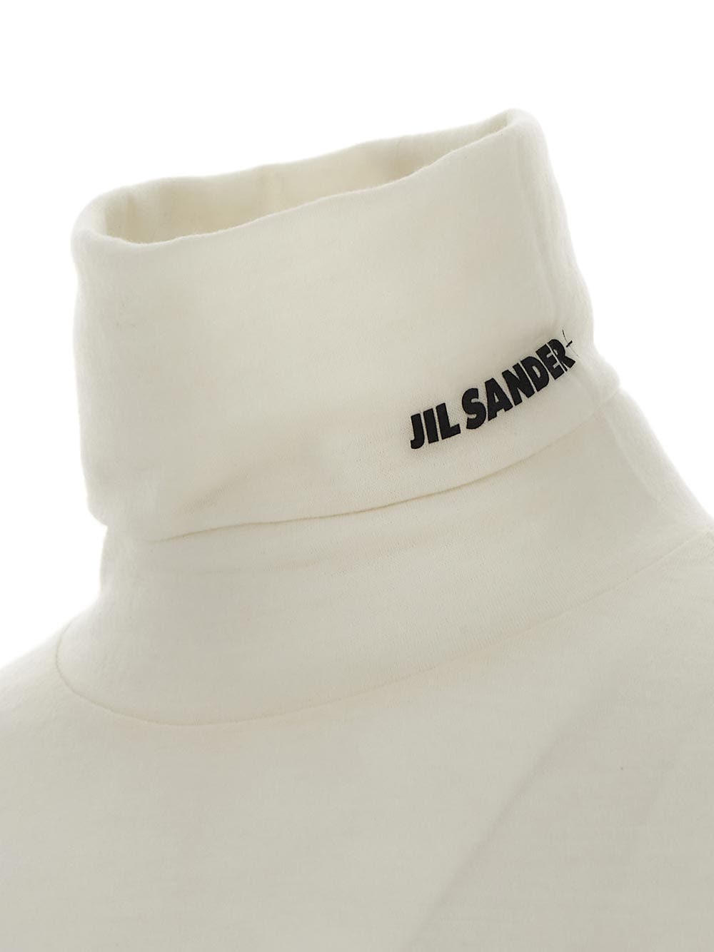 Oluxury Jil Sander Logo Print Turtleneck Sweater Vendite stagionali