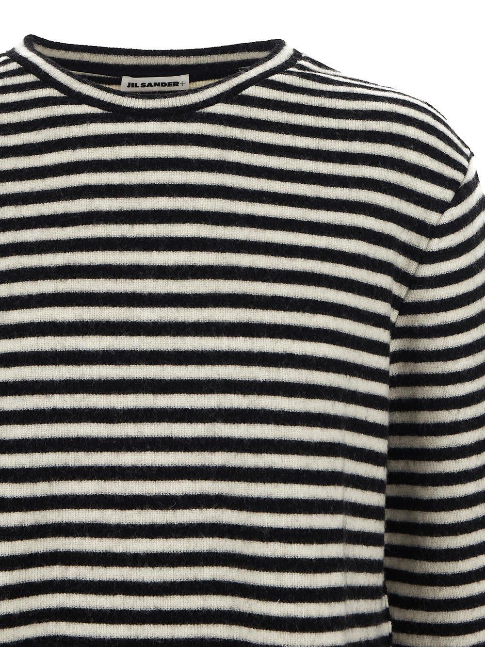 Oluxury Jil Sander Boiled Striped Wool Compact Jersey Negozio