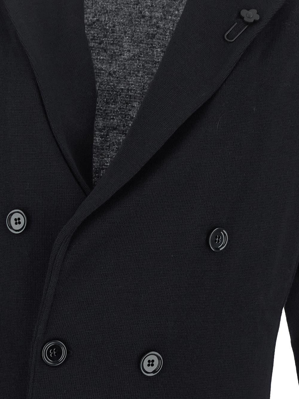 Oluxury Lardini Double-Breasted Knit Jacket Shopping online