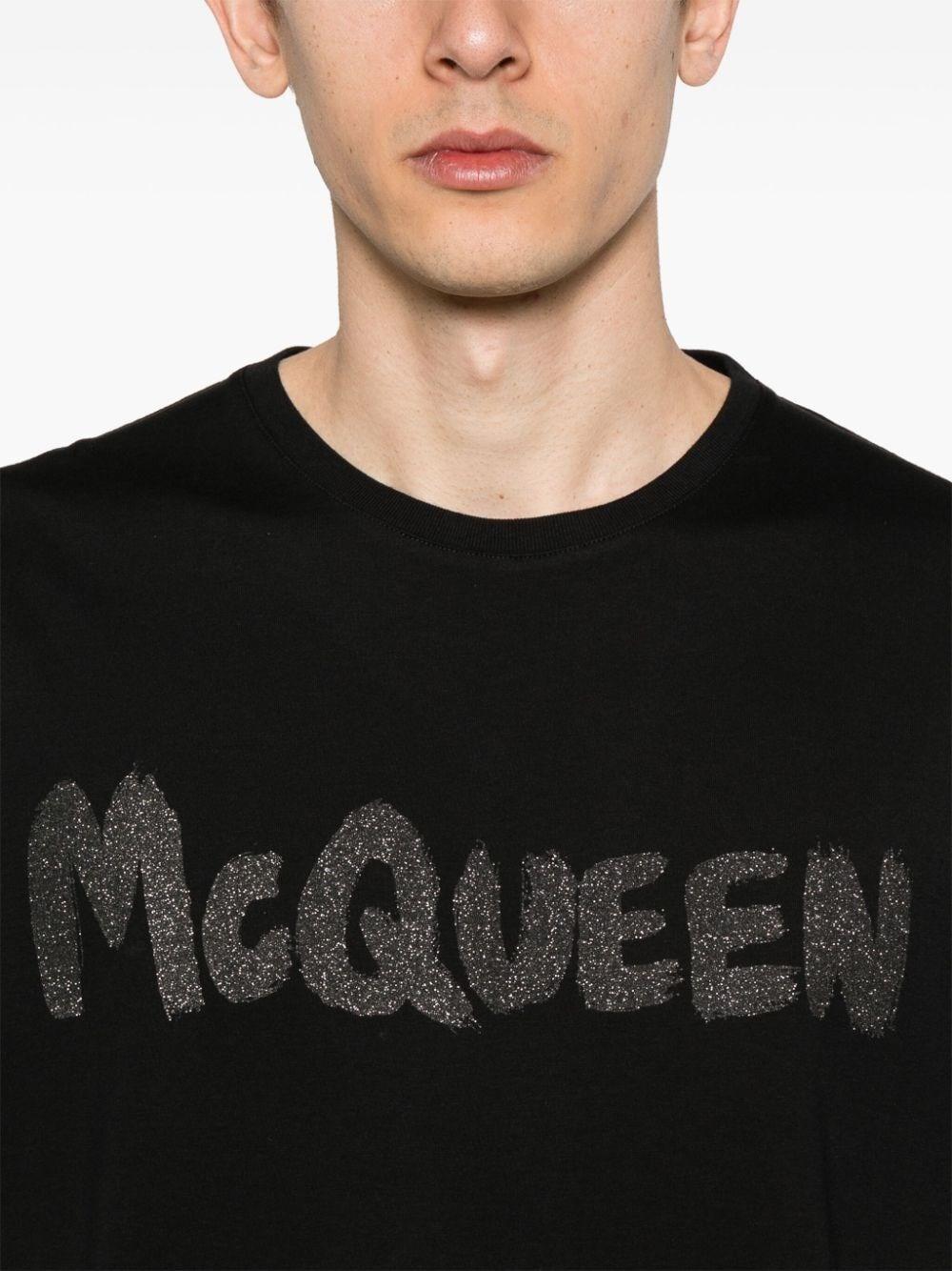 Alexander mcqueen `Graffiti` Print T-Shirt I Più Venduti