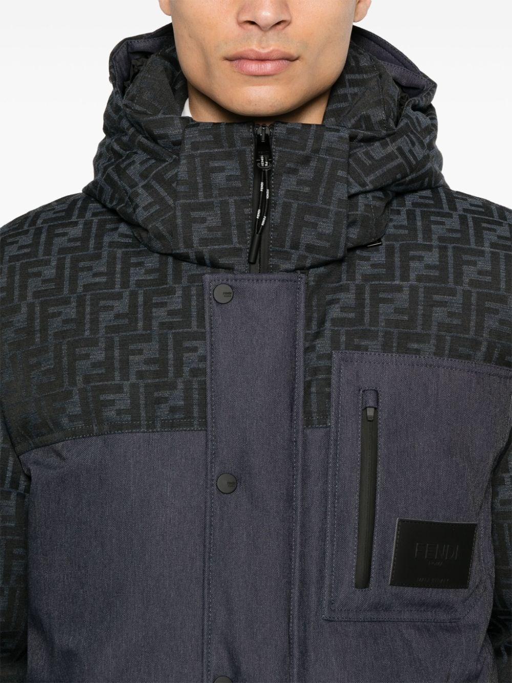 Fendi `FF Denim Tech` Padded Jacket Pezzi Unici
