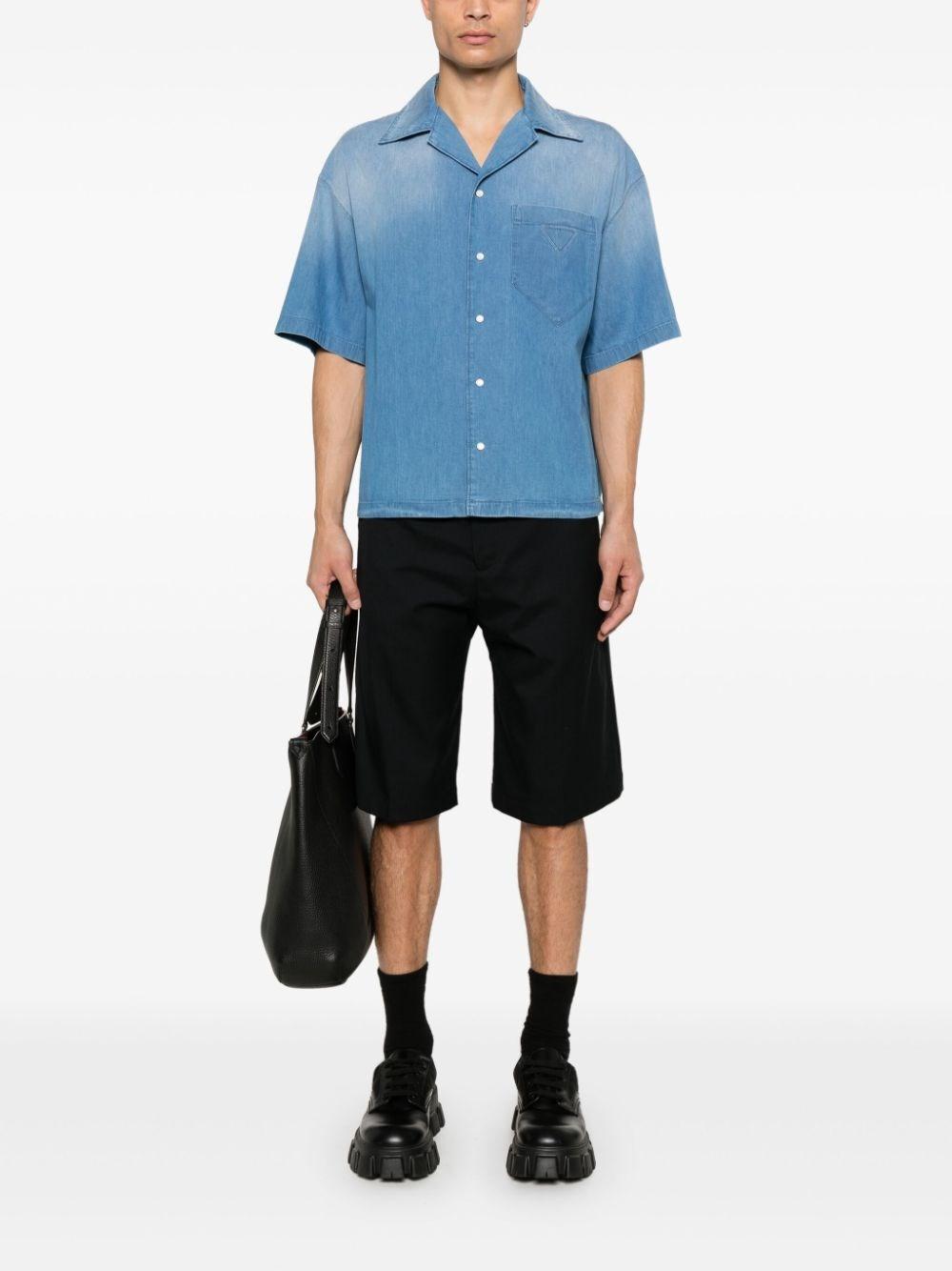Prada Light Denim Short Sleeve Shirt I Più Venduti