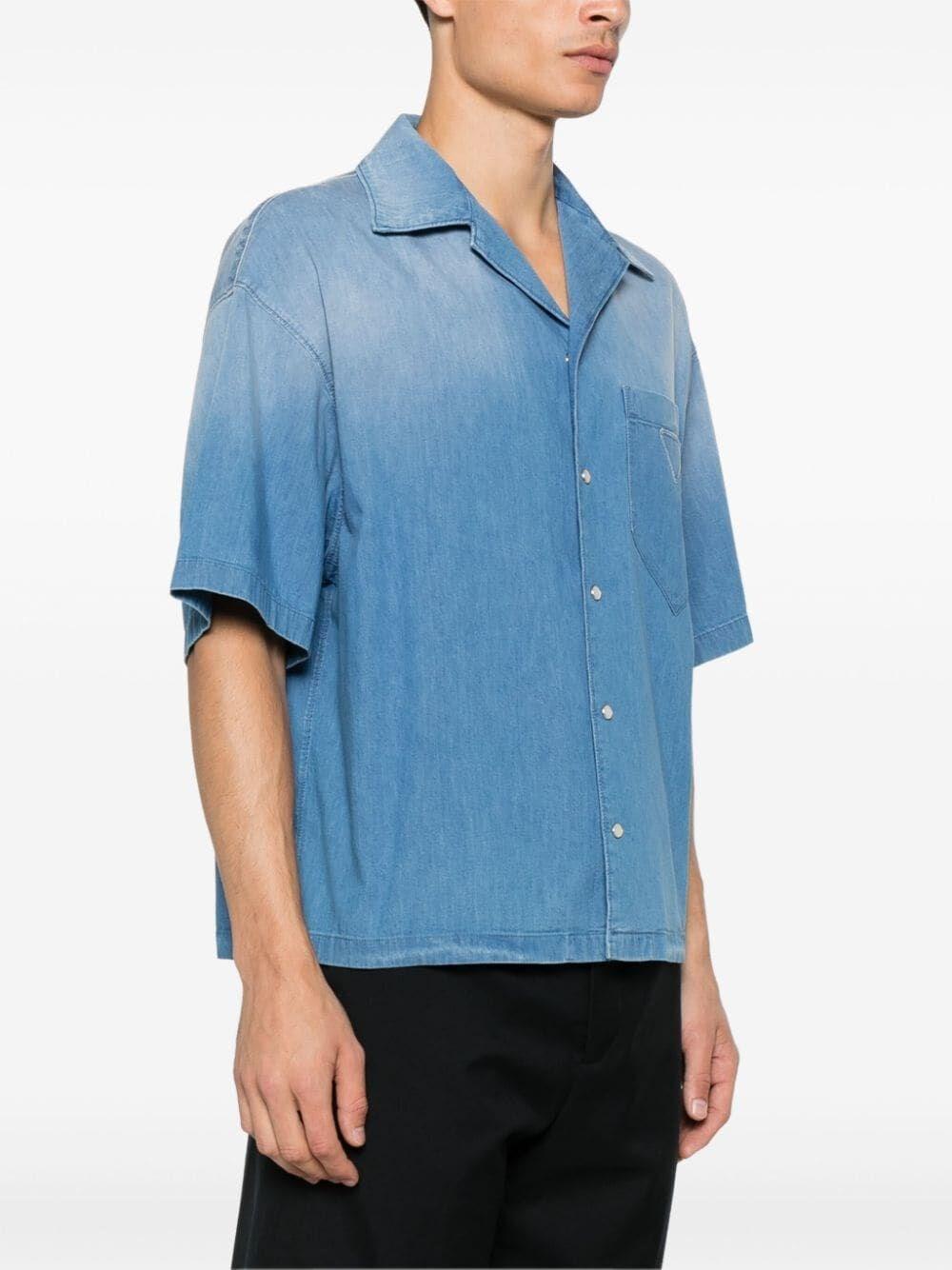 Prada Light Denim Short Sleeve Shirt I Più Venduti