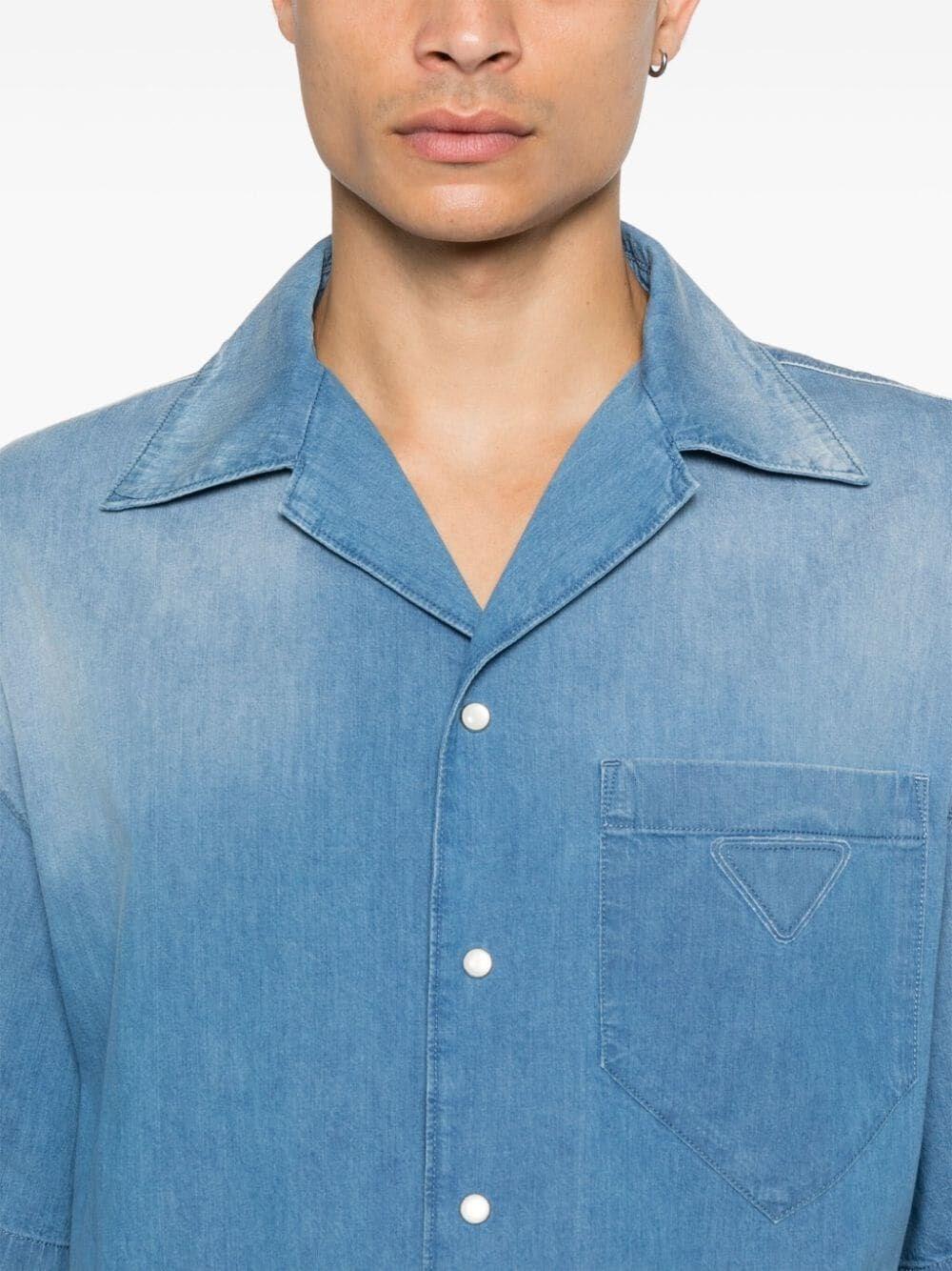 Prada Light Denim Short Sleeve Shirt I Più Venduti