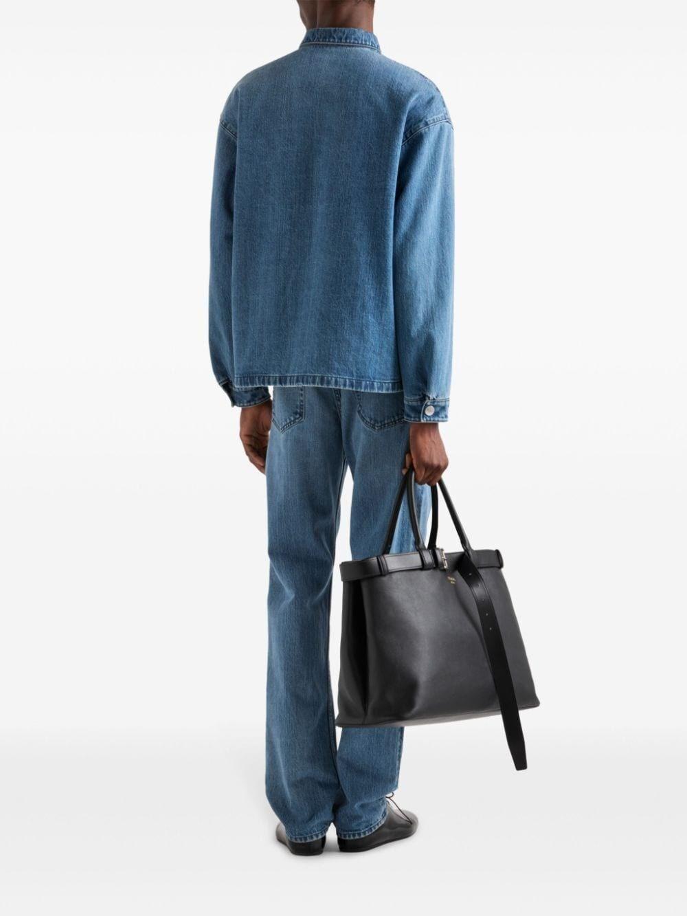 Prada Denim Shirt Saldi Di Fabbrica