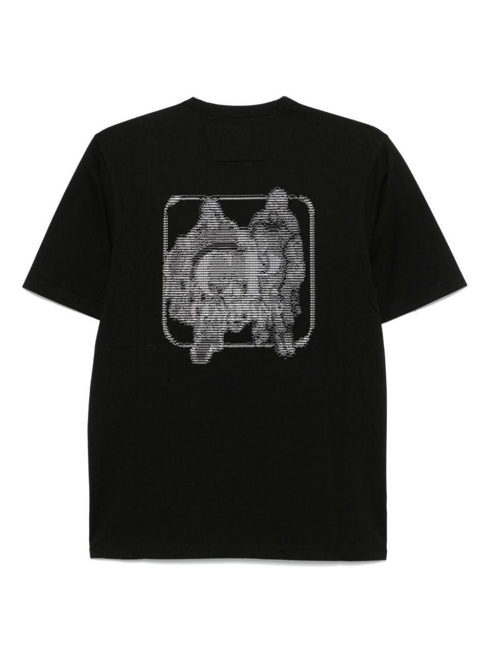 C.p. company `Metropolis Series` Blurred Logo Graphic T-Shirt Sottocosto