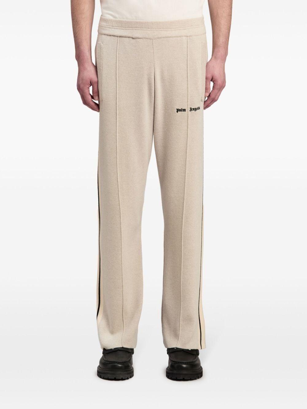 Palm angels `Classic Logo` Knit Track Pants In Linea