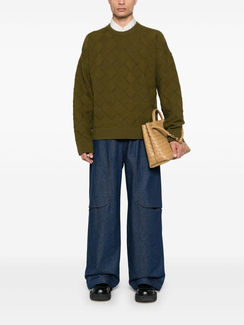 Bottega veneta `Intreccio Wool Jumper` Outlet