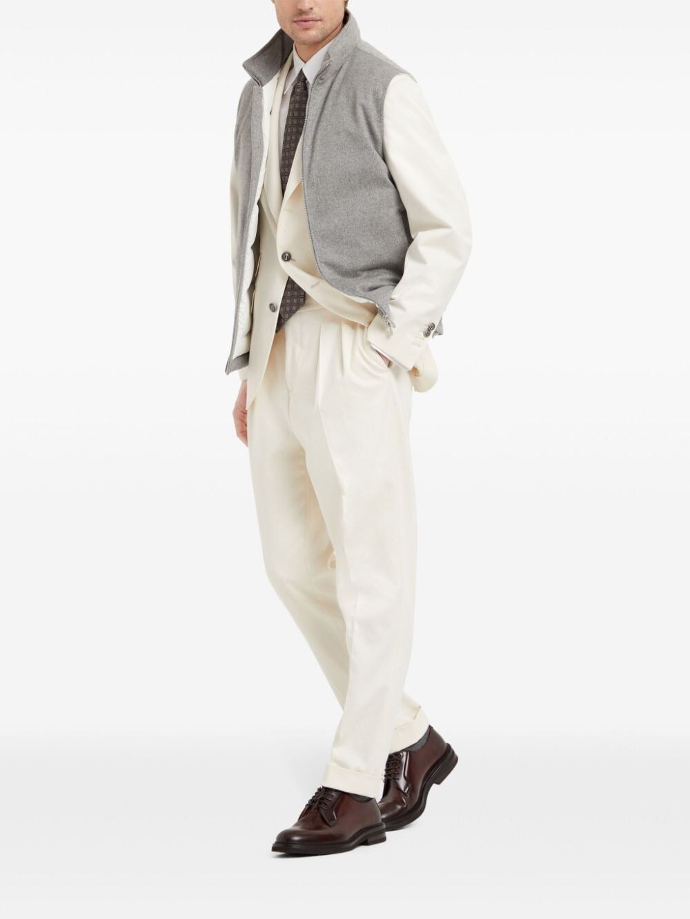 Brunello cucinelli Cashmere Padded Sleeveless Outerwear In Saldo
