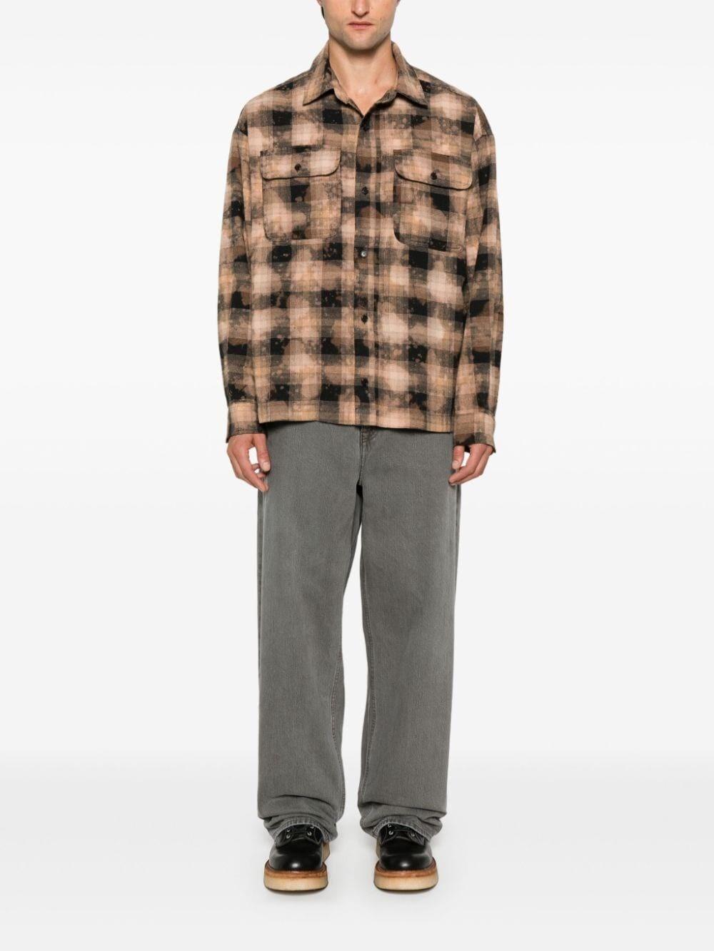 Palm angels `Curved Logo` Check Shirt I Più Venduti