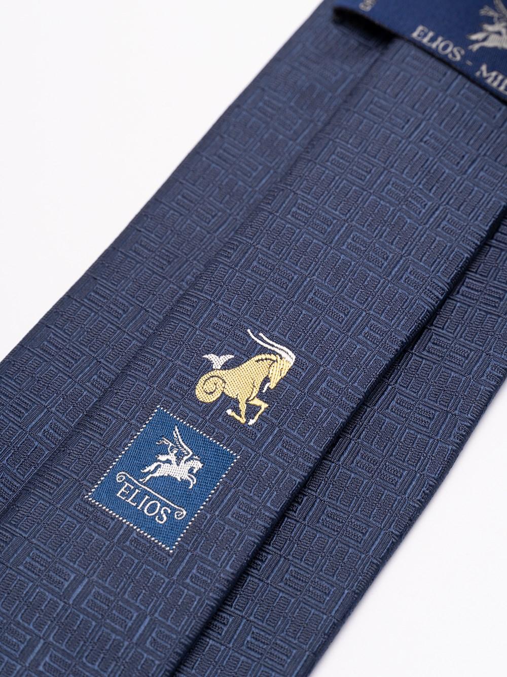 Elios Silk Tie with Zodiac Sign Italia