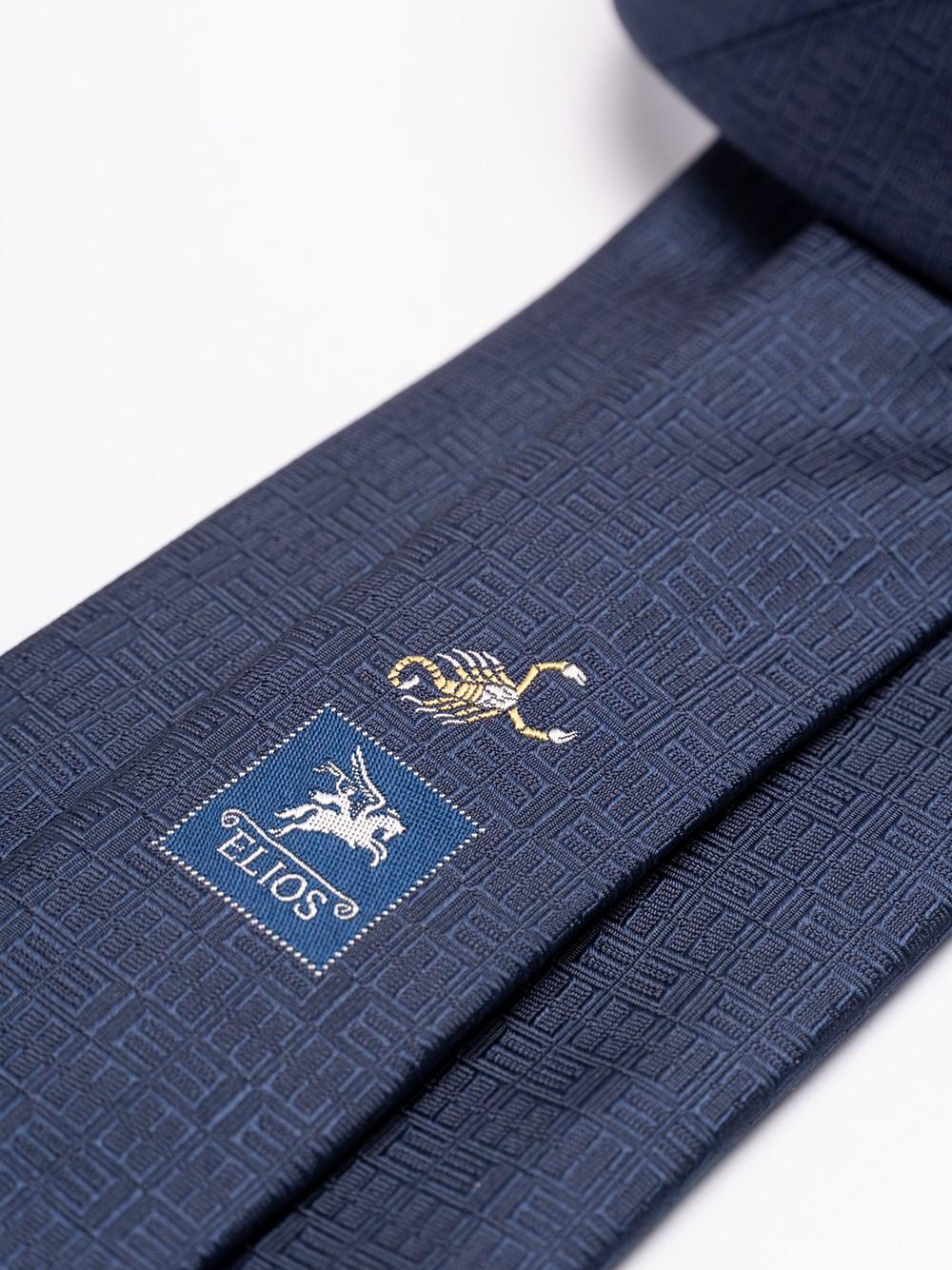 Elios Silk Tie with Zodiac Sign In Linea