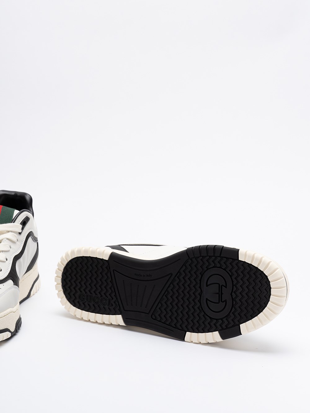 Gucci Leather `Re-Web` Sneakers Fino Al -60%