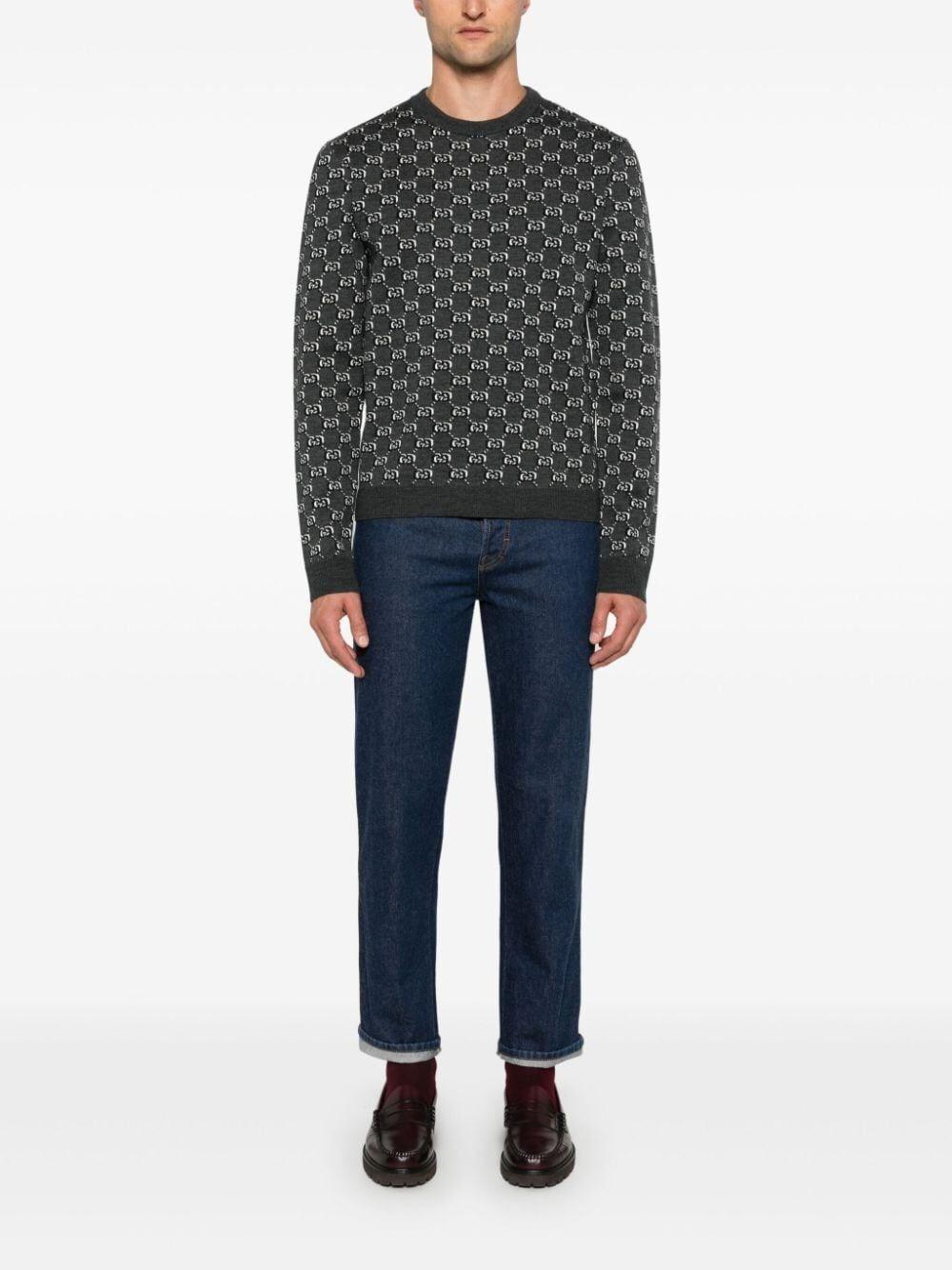 Gucci Long Sleeve Crew-Neck Sweater In Linea