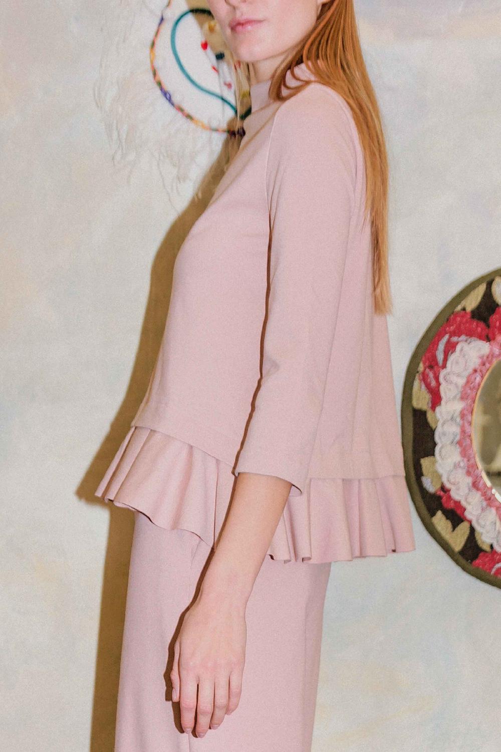ROSÈ A POIS GRIFFIN Blusa cipria Online