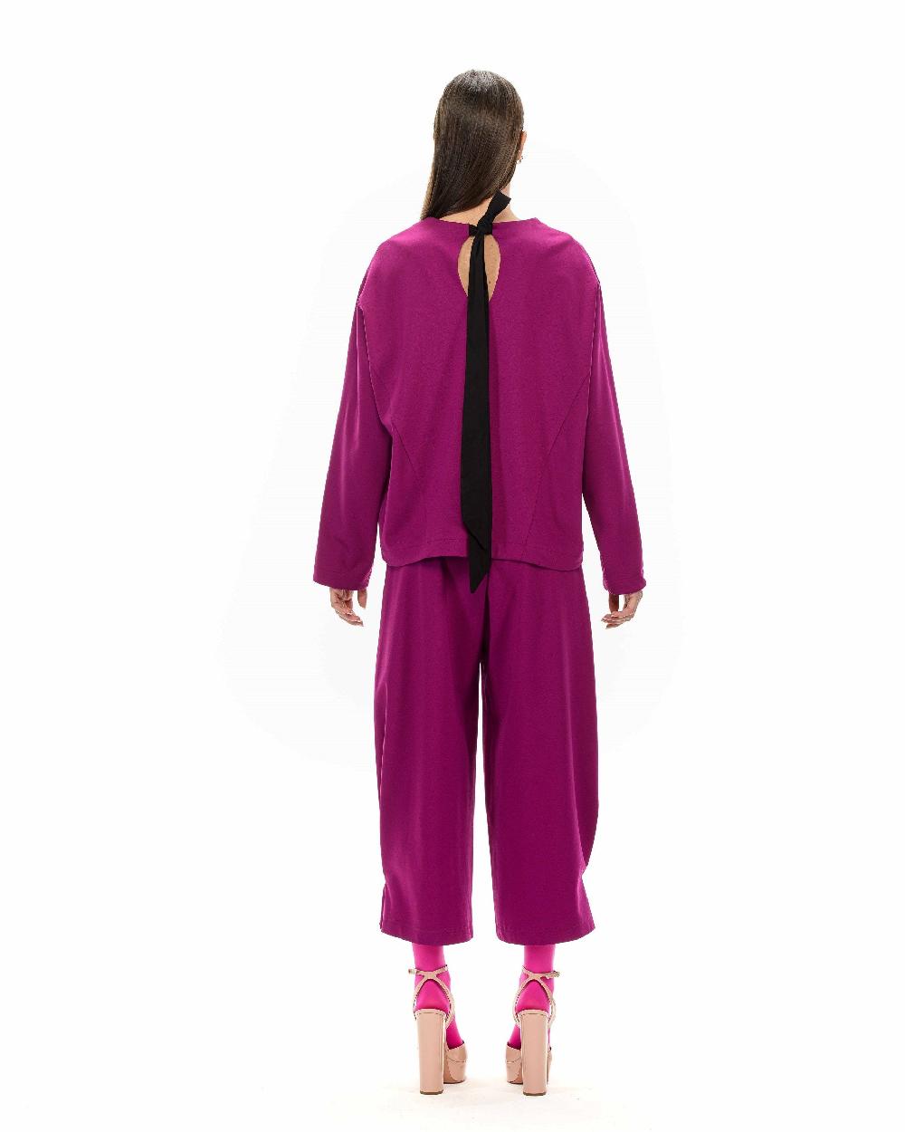 ROSÈ A POIS LENORA Blusa con fiocco Promozione Limitata