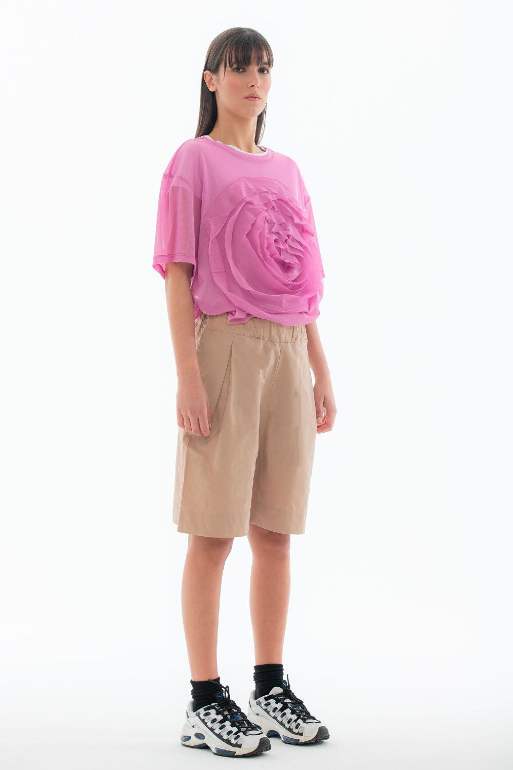 ROSÈ A POIS Peggy T-shirt Rosa Sottocosto