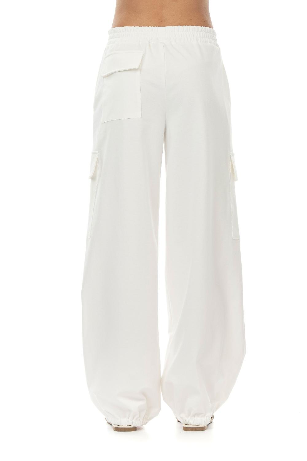 ROSÈ A POIS Pippo Pantalone Bianco Saldi Di Fabbrica