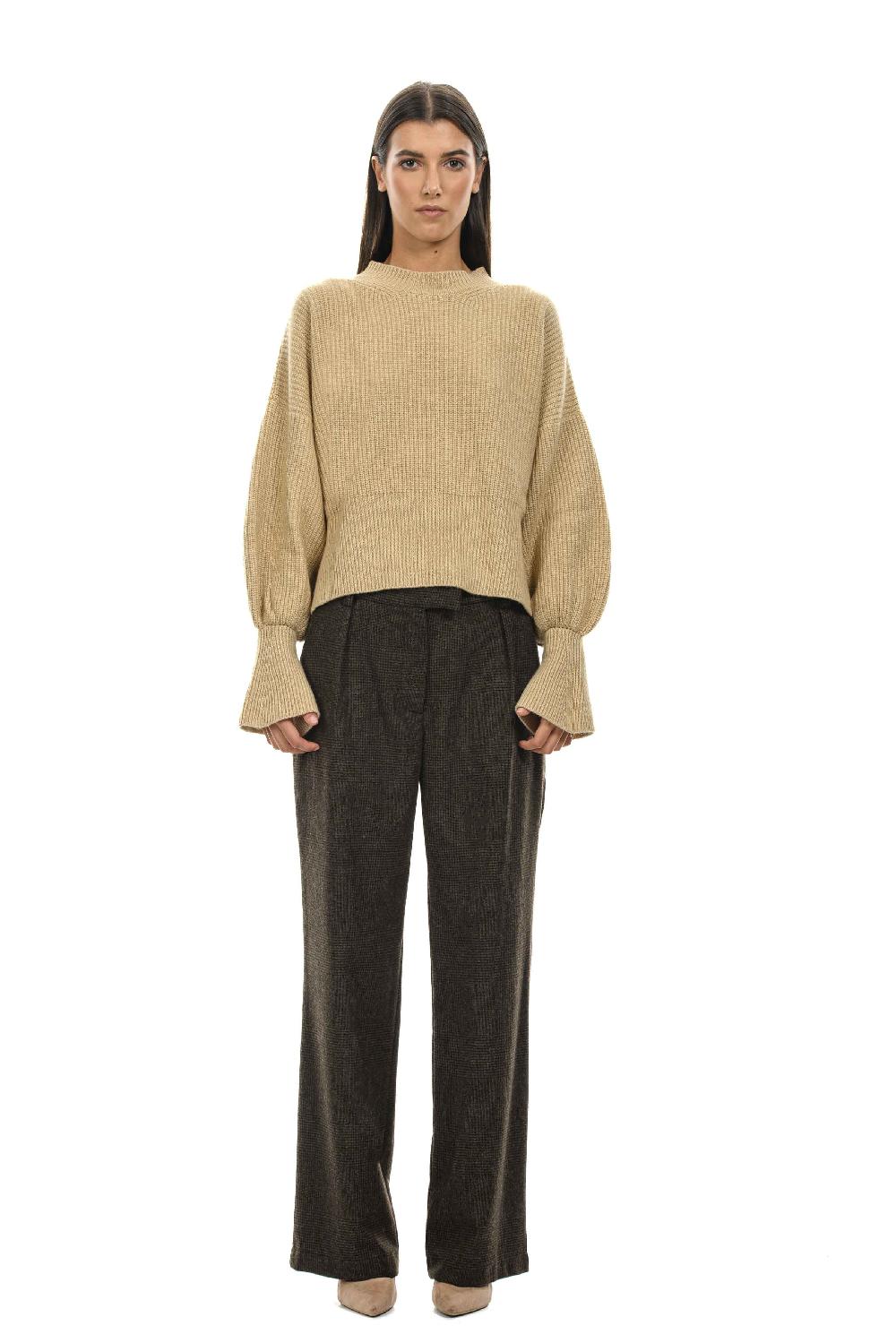 ROSÈ A POIS BING Pantalone in pura lana Promozione Limitata