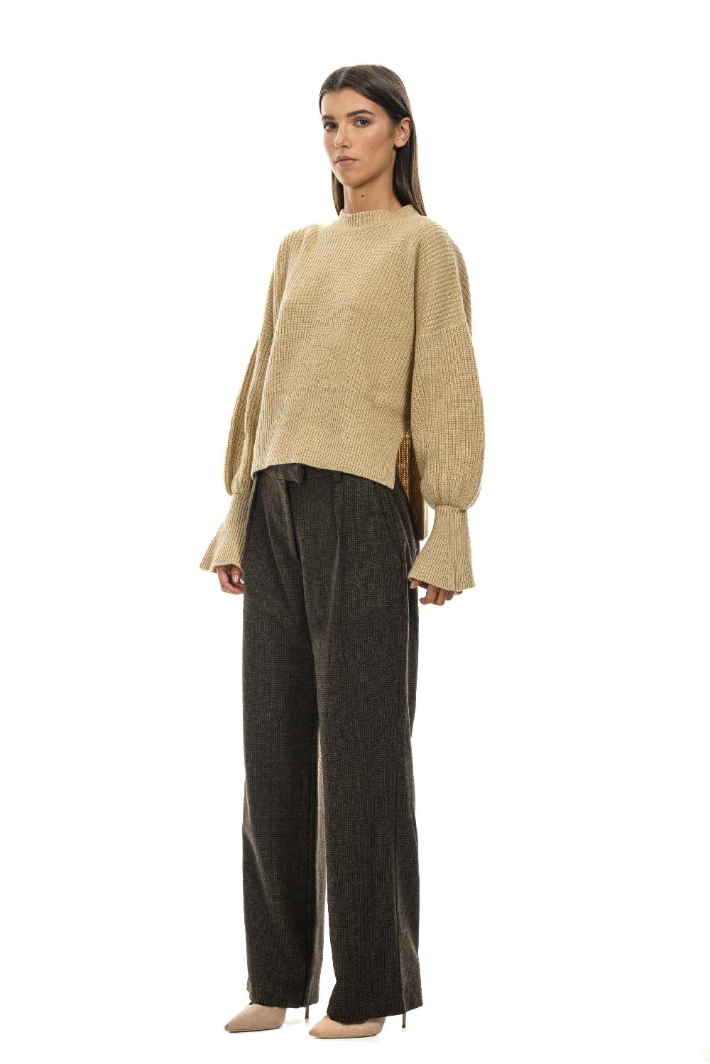 ROSÈ A POIS BING Pantalone in pura lana Promozione Limitata