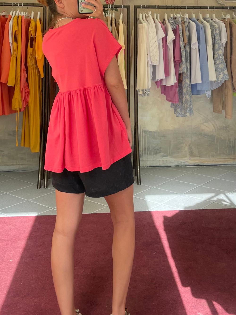 ROSÈ A POIS Fogliolina T-shirt Consegna Veloce