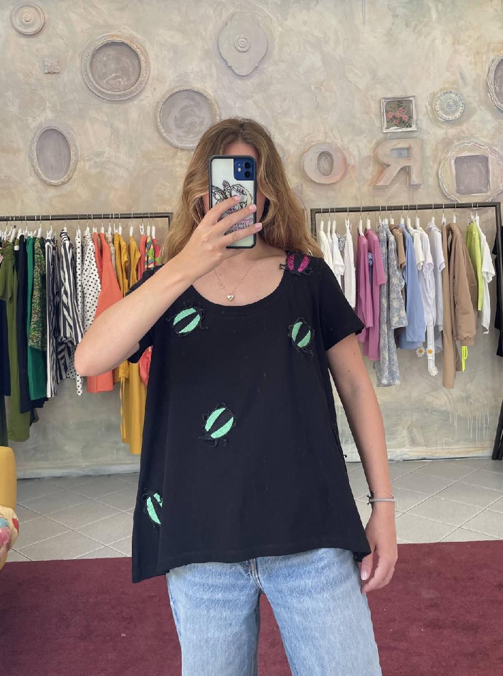 ROSÈ A POIS Scarabeo T-shirt Fino Al -60%