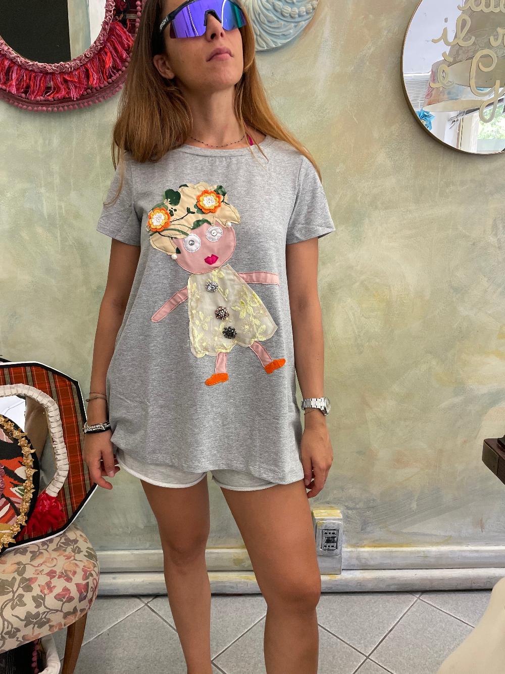 ROSÈ A POIS Bambolina T-shirt Sottocosto