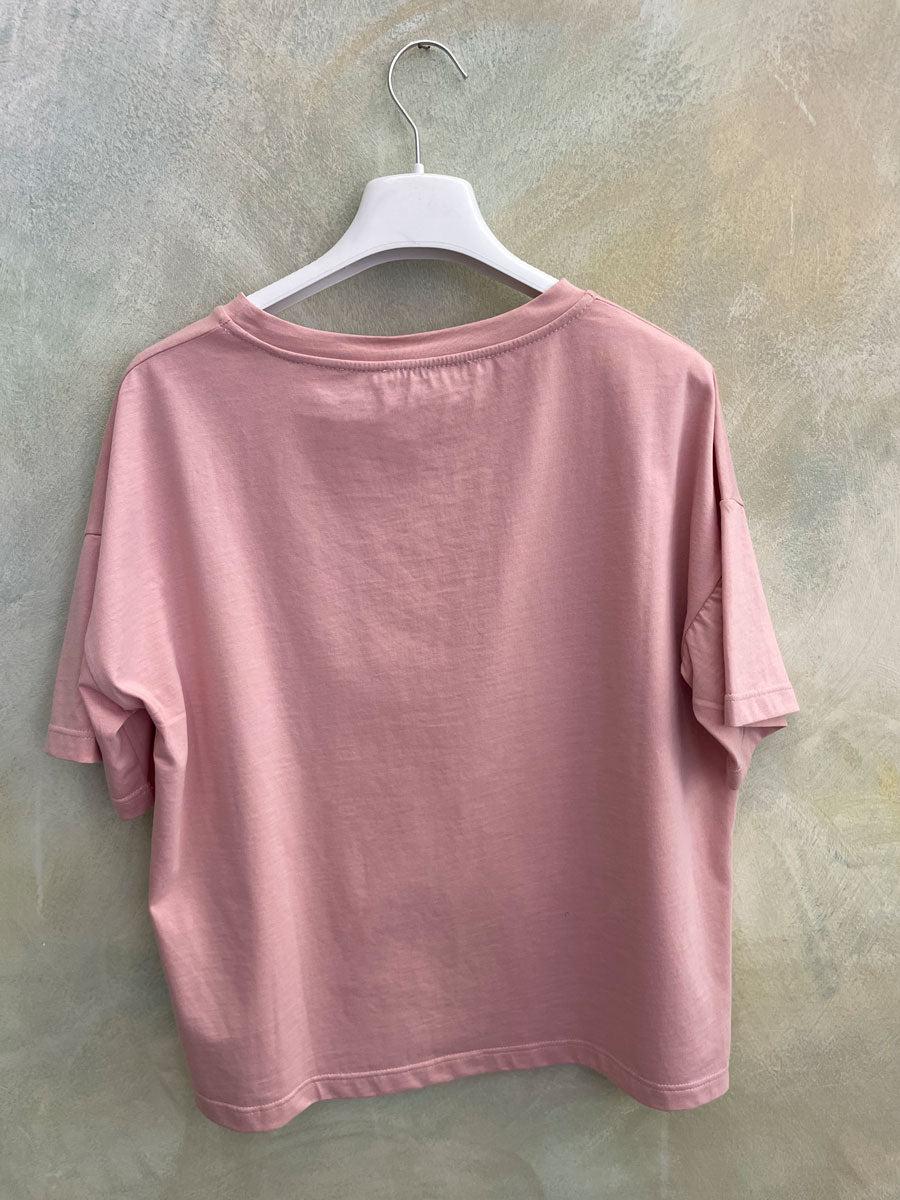 ROSÈ A POIS Orsetto T-shirt Vendita Calda