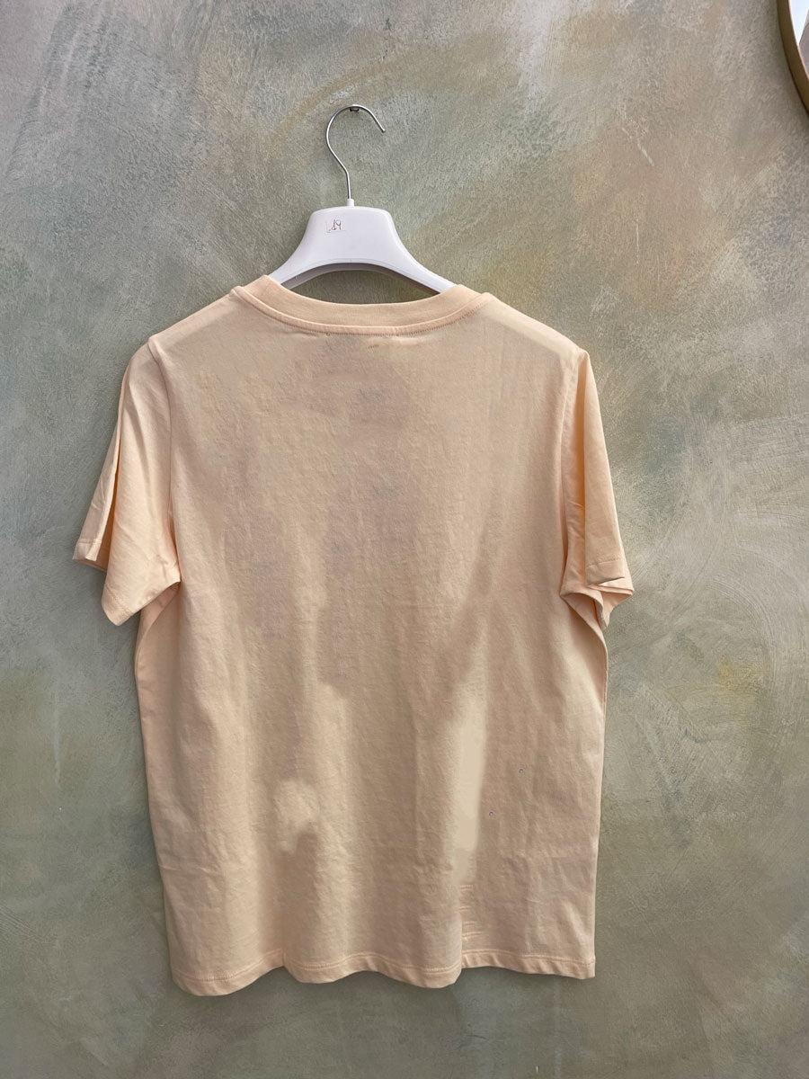 ROSÈ A POIS Fiore T-shirt Negozio