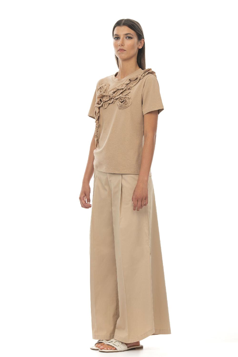 ROSÈ A POIS Jasmine T-shirt sabbia Spedizione Gratuita