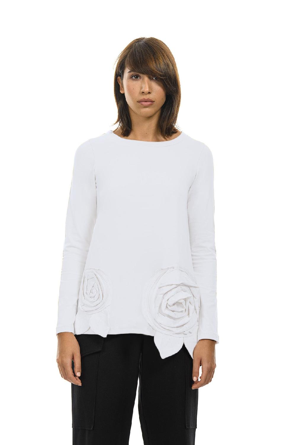 ROSÈ A POIS PIMPINELLA T-shirt con rose I Più Venduti