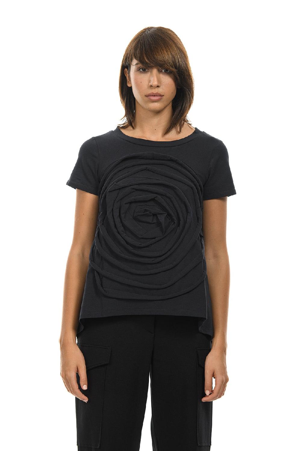 ROSÈ A POIS PESCA T-shirt con extra rosa In Saldo