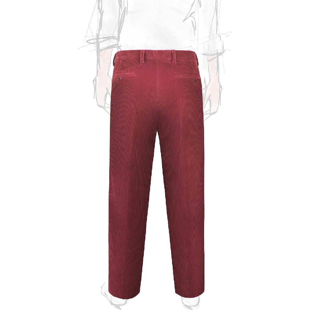 Rubinacci Vintage archive pantalone velluto a coste con pinces ciliegia Ultimi tre giorni