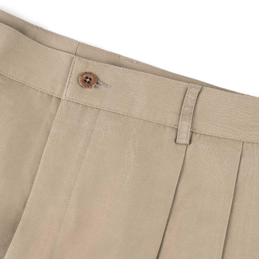 Rubinacci Serie Limitata bermuda in cotone e lino biscotto Negozi Online