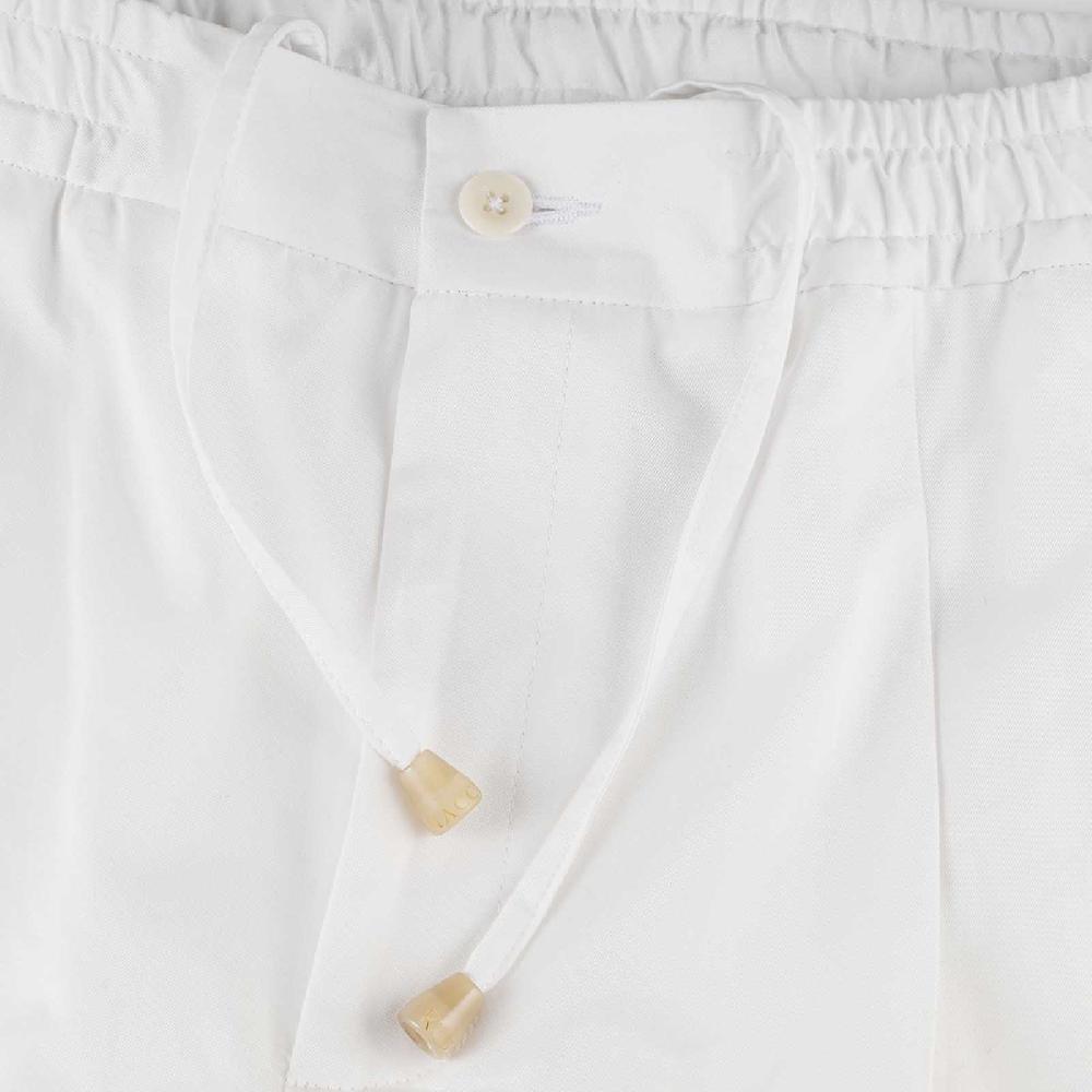 Rubinacci Vintage archive pantalone leisure in cotone bianco Latest stili
