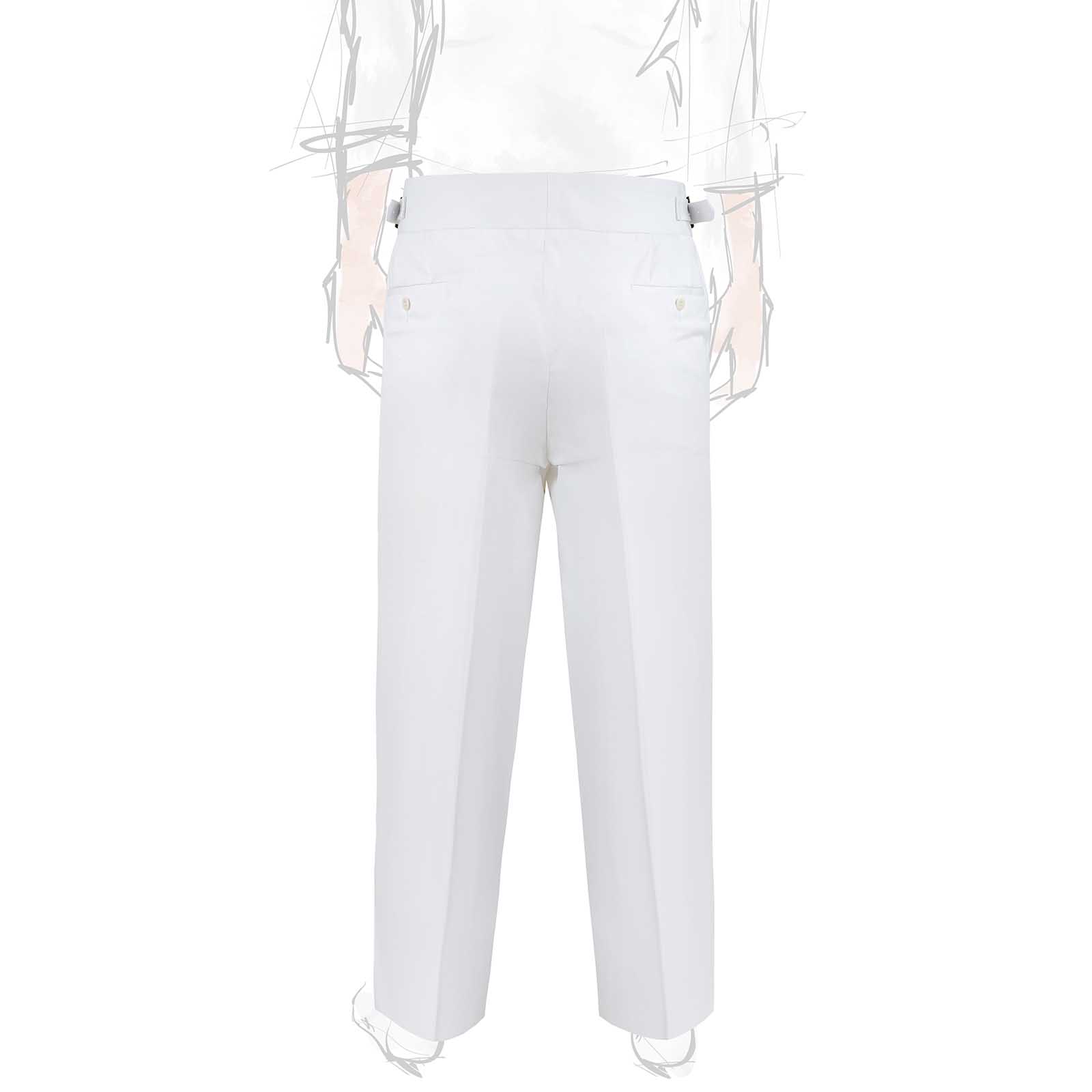 Rubinacci Vintage archive pantalone Manny in cotone bianco Fino Al -60%