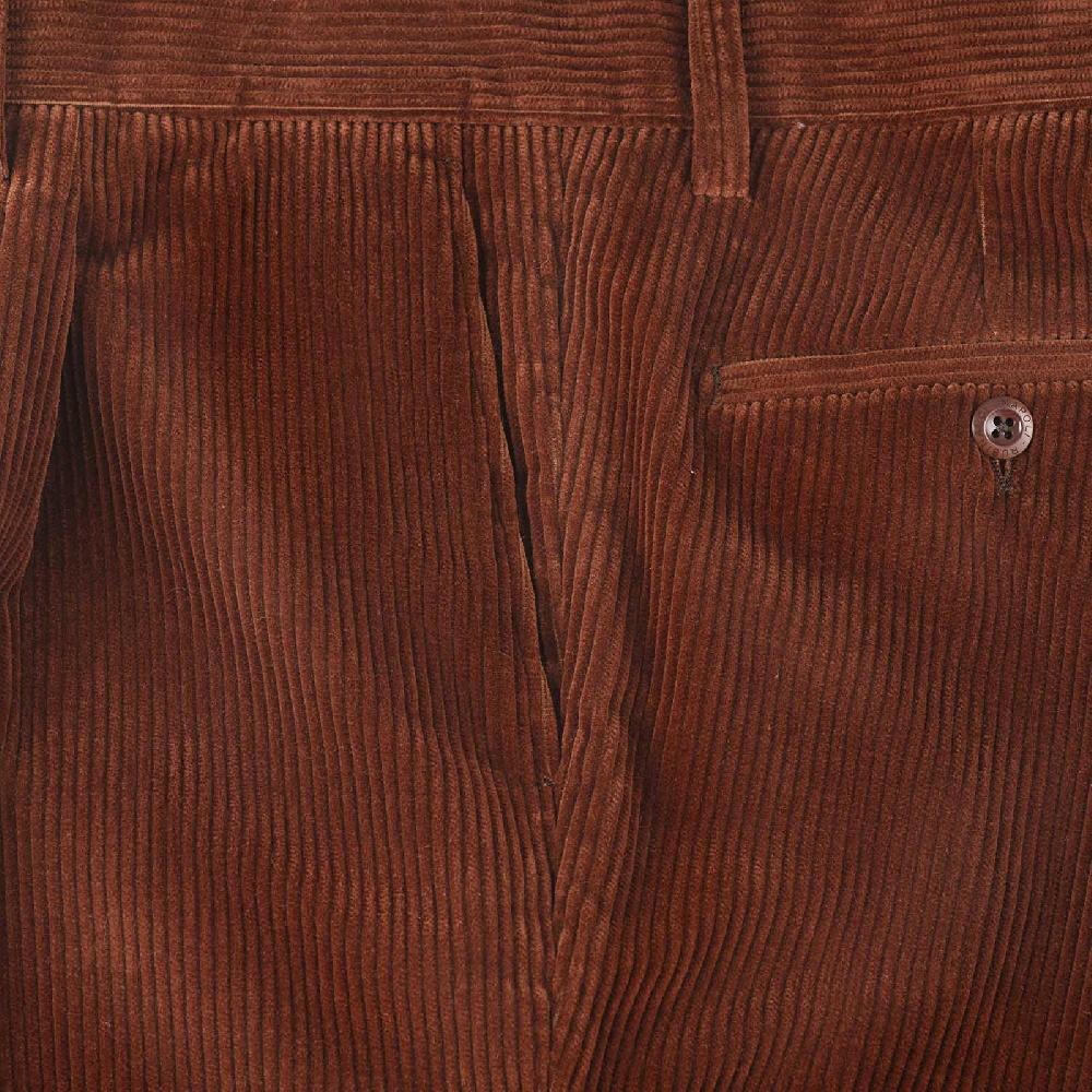 Rubinacci Vintage archive pantalone velluto a coste con pinces marrone Shopping Online