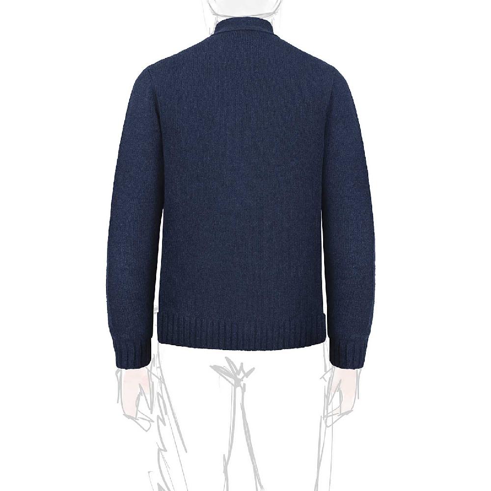 Rubinacci Vintage archive cardigan a rombi in lana blu Sottocosto