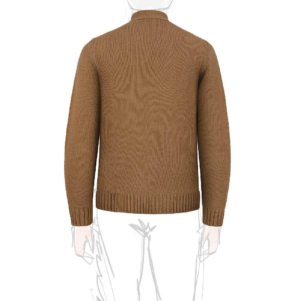 Rubinacci Vintage archive cardigan a rombi in lana tabacco Convenienza