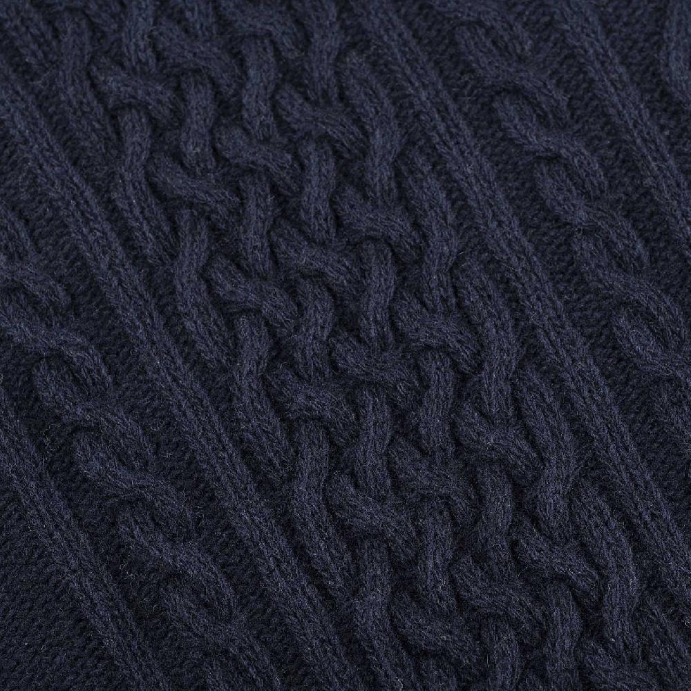 Rubinacci Vintage archive girocollo con trecce in lana blu Novità