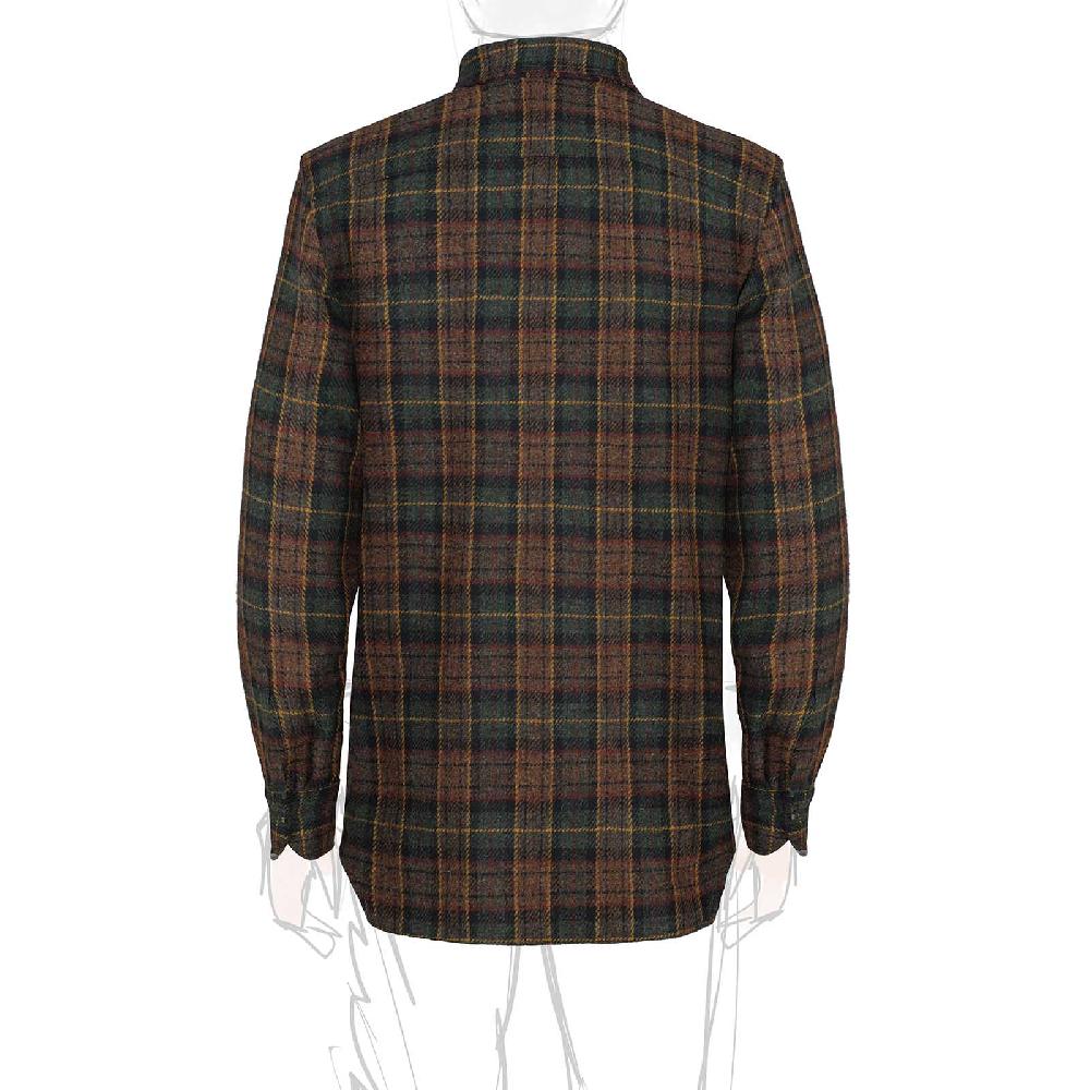 Rubinacci Vintage archive overshirt in lana tartan Fino al 55% di sconto