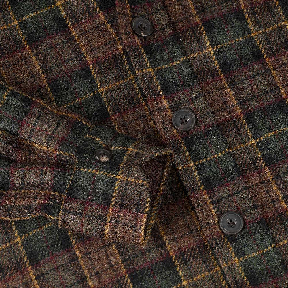 Rubinacci Vintage archive overshirt in lana tartan Fino al 55% di sconto